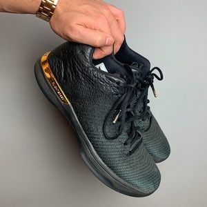 Black and Gold Jordan Basketball Shoes